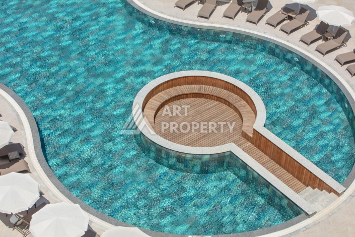 Премиальная квартира 1+1 с панорамным видом на море на первой линии в Каргыджаке - Ракурс 39