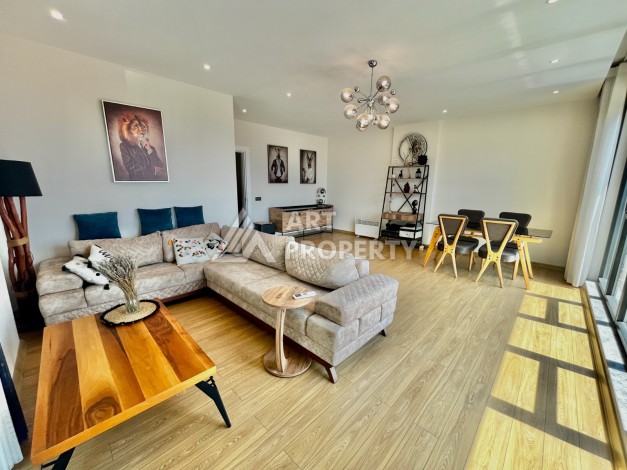 Просторная квартира 3+1 с отдельной кухней и видом на море в центре Алании - Ракурс 19