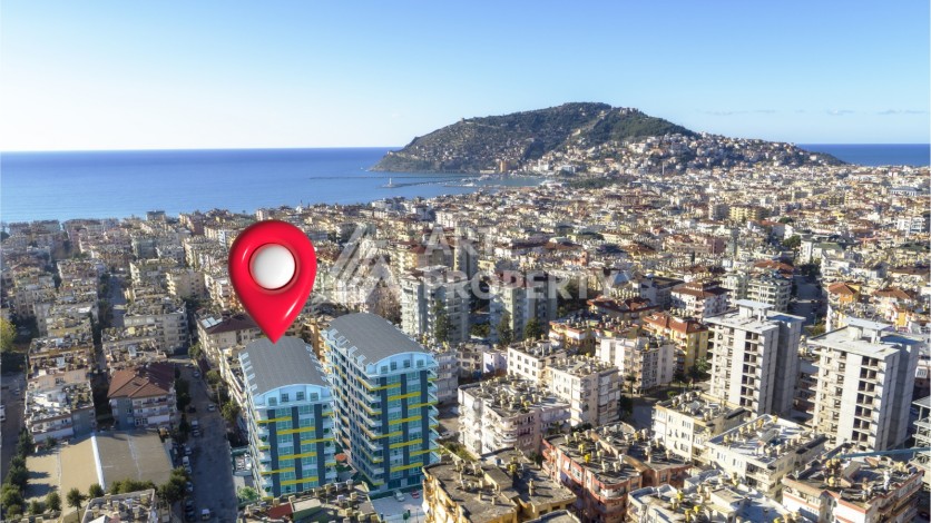 Просторная квартира 3+1 с отдельной кухней и видом на море в центре Алании - Ракурс 22