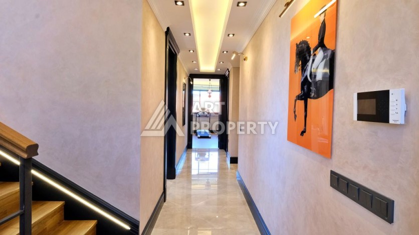 Эксклюзивная вилла 4+2 с панорамными видами на море и горы в районе Оба, Алания - Ракурс 15