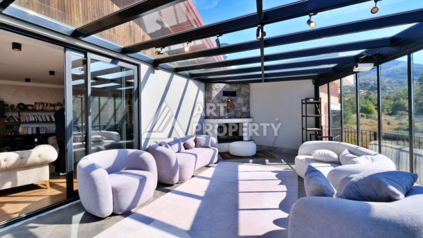 Эксклюзивная вилла 4+2 с панорамными видами на море и горы в районе Оба, Алания - Ракурс 48