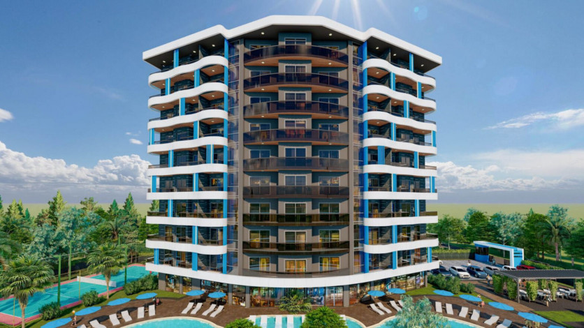 Инвестиционный проект на стадии котлована в самом живописном районе Алании, Авсаллар. - Ракурс 2