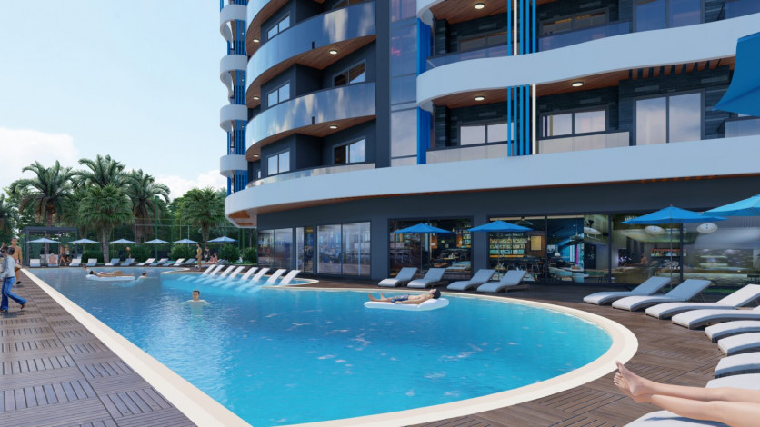 Инвестиционный проект на стадии котлована в самом живописном районе Алании, Авсаллар. - Ракурс 5