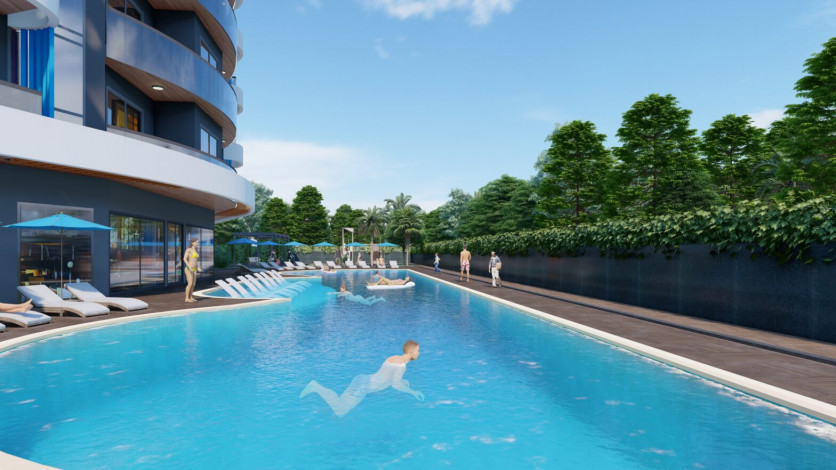 Инвестиционный проект на стадии котлована в самом живописном районе Алании, Авсаллар. - Ракурс 6