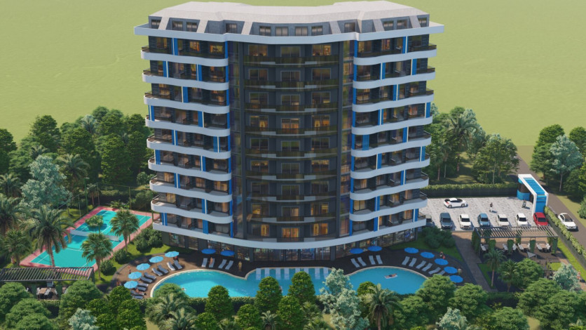 Инвестиционный проект на стадии котлована в самом живописном районе Алании, Авсаллар. - Ракурс 18