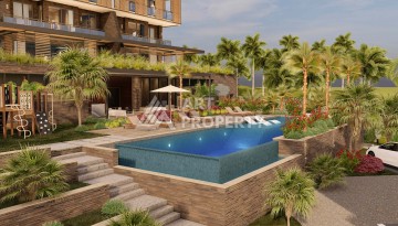 Современная камерная резиденция с квартирами 2+1 и 3+1 от 94 до 186 кв.м. Джикджилли, Алания - Ракурс 10