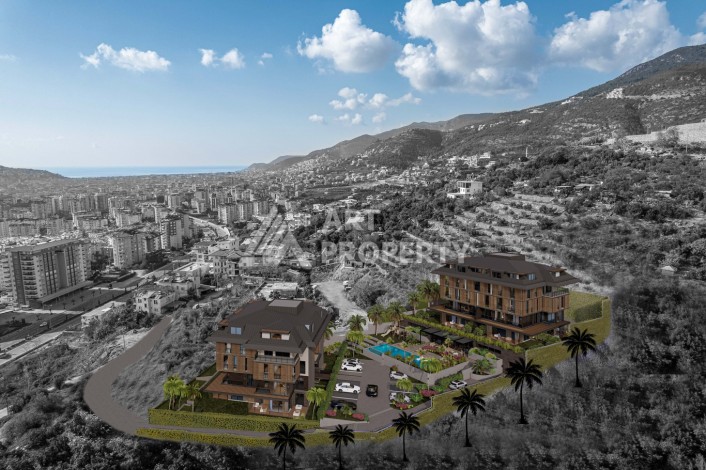 Современная камерная резиденция с квартирами 2+1 и 3+1 от 94 до 186 кв.м. Джикджилли, Алания - Ракурс 12