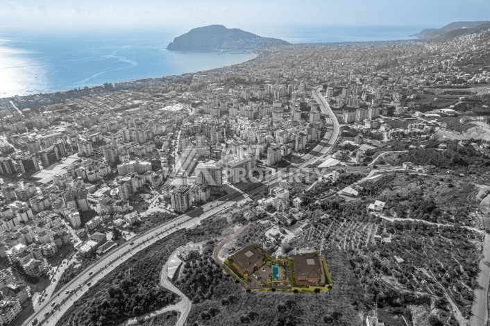 Современная камерная резиденция с квартирами 2+1 и 3+1 от 94 до 186 кв.м. Джикджилли, Алания - Ракурс 14