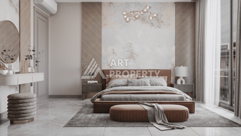 Современная камерная резиденция с квартирами 2+1 и 3+1 от 94 до 186 кв.м. Джикджилли, Алания - Ракурс 23