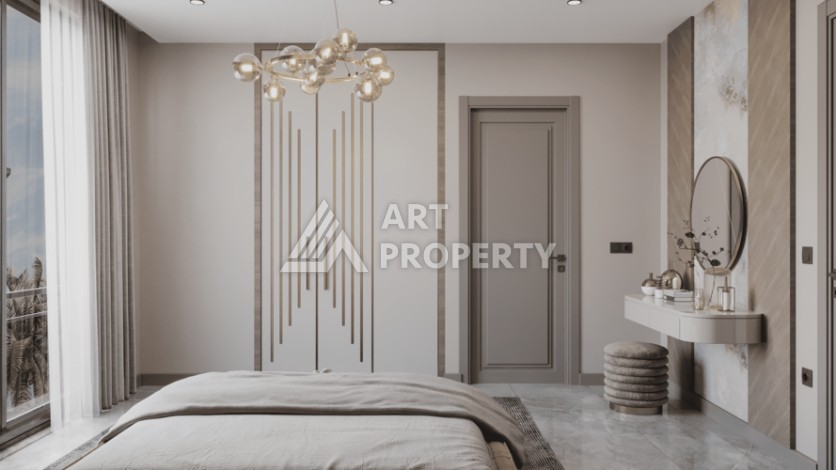 Современная камерная резиденция с квартирами 2+1 и 3+1 от 94 до 186 кв.м. Джикджилли, Алания - Ракурс 24