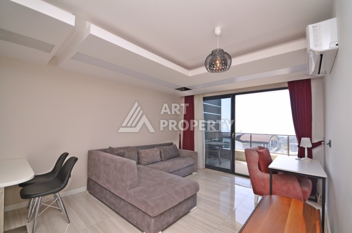 Квартира 1+1 с видом на море в элитном комплексе района Каргыджак - Ракурс 12