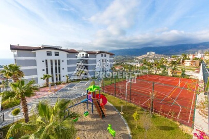 Квартира 1+1 с панорамным видом на море в элитном комплексе района Каргыджак - Ракурс 8