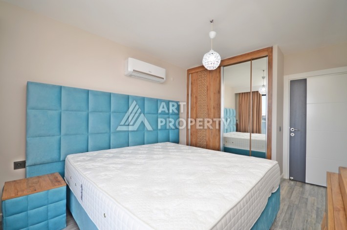 Квартира 1+1 с панорамным видом на море в элитном комплексе района Каргыджак - Ракурс 12