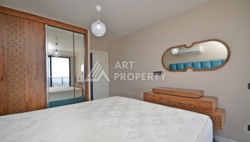 Квартира 1+1 с панорамным видом на море в элитном комплексе района Каргыджак - Ракурс 14