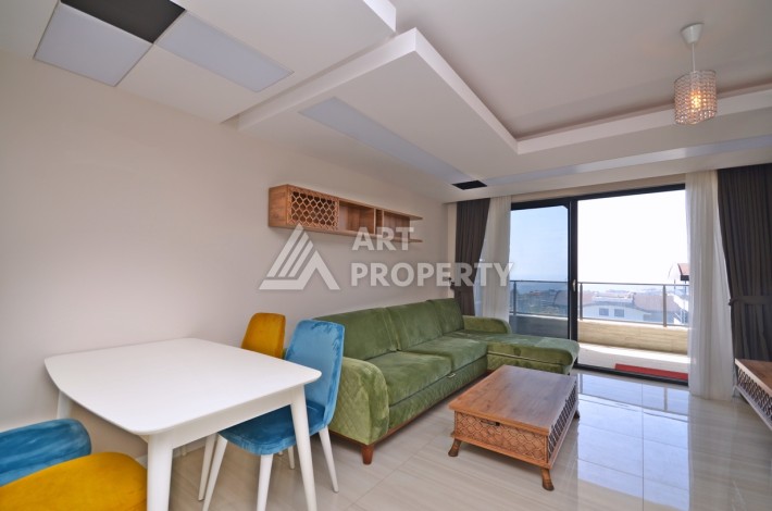 Квартира 1+1 с панорамным видом на море в элитном комплексе района Каргыджак - Ракурс 16