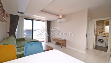 Квартира 1+1 с панорамным видом на море в элитном комплексе района Каргыджак - Ракурс 18