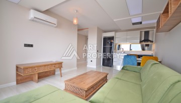 Квартира 1+1 с панорамным видом на море в элитном комплексе района Каргыджак - Ракурс 19