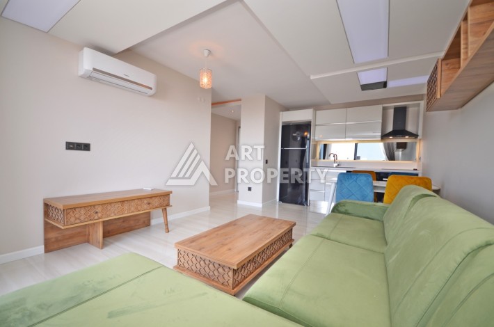 Квартира 1+1 с панорамным видом на море в элитном комплексе района Каргыджак - Ракурс 18