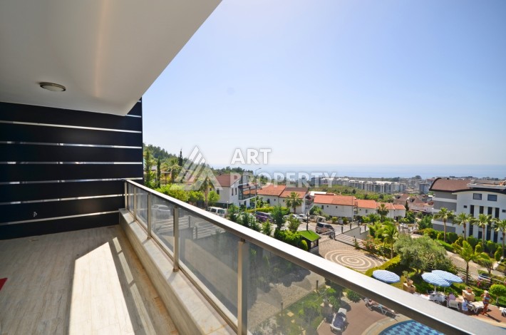 Квартира 1+1 с панорамным видом на море в элитном комплексе района Каргыджак - Ракурс 20