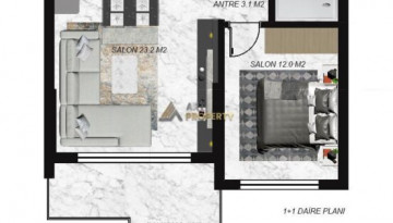 Двухкомнатная квартира в 350 метрах от Средиземного моря, 55 м2 - Ракурс 16