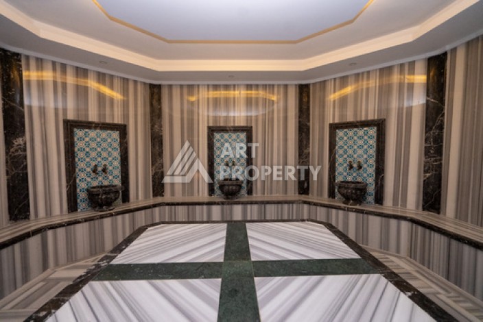 Квартиры 1+1 в люкс-резиденции, 650 м до моря в Махмутларе - Ракурс 12