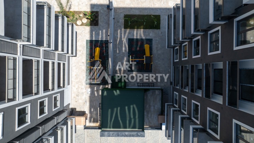 Квартиры 1+1 в люкс-резиденции, 650 м до моря в Махмутларе - Ракурс 48