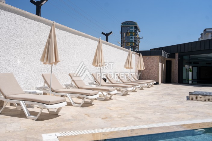 Квартиры 1+1 в люкс-резиденции, 650 м до моря в Махмутларе - Ракурс 67