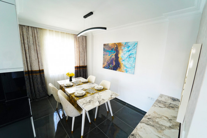 Трехкомнатная двухуровневая меблированная квартира в районе Оба, Алания, 140 м2 - Ракурс 2