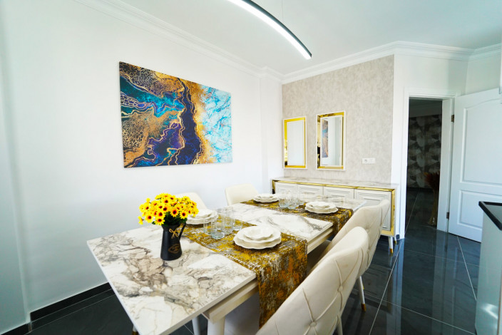 Трехкомнатная двухуровневая меблированная квартира в районе Оба, Алания, 140 м2 - Ракурс 3