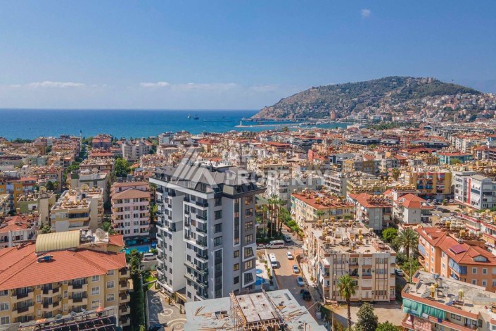 Квартира 1+1 с видом на море и крепость в центре Алании, 48 кв.м. - Ракурс 0