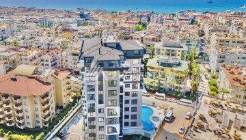 Квартира 1+1 с видом на море и крепость в центре Алании, 48 кв.м. - Ракурс 2