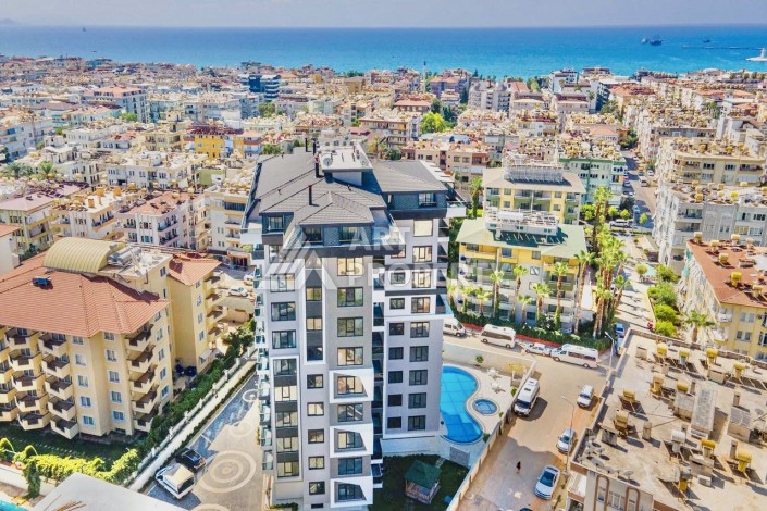 Квартира 1+1 с видом на море и крепость в центре Алании, 48 кв.м. - Ракурс 1