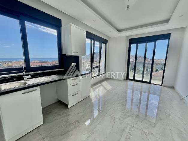 Квартира 1+1 с видом на море и крепость в центре Алании, 48 кв.м. - Ракурс 18