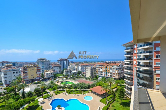 Полностью меблированная квартира с видом на море в районе Джикджили города Аланья, 95 м2 - Ракурс 3