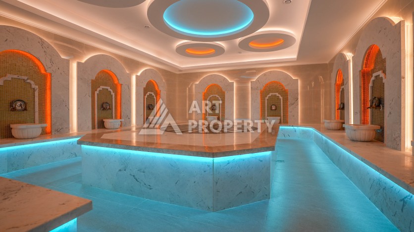 Квартира 1+1 в элитной резиденции, 55 кв.м. Газипаша,район Пазарджи - Ракурс 37