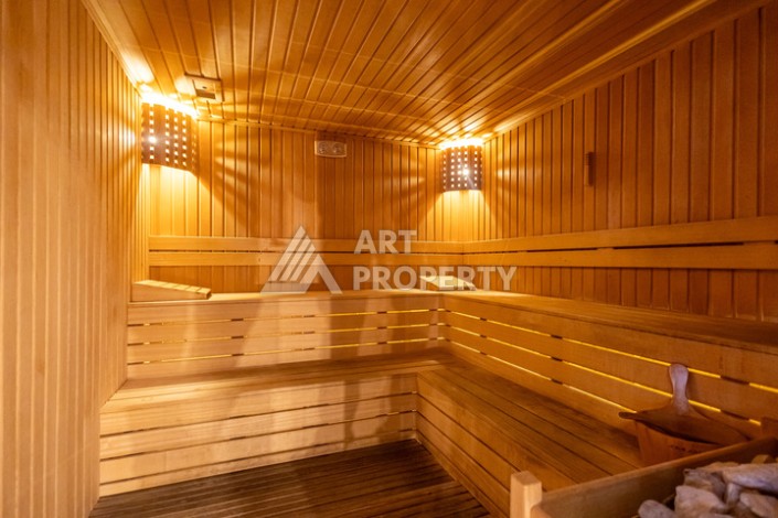 Стильная квартира 1+1 в Махмутларе в комплексе индивидуальным архитектурным дизайном в 250 метрах от моря - Ракурс 19