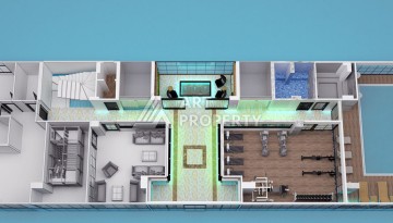 Двухкомнатная квартира 60 кв.м. в престижной резиденции. Махмутлар, Алания - Ракурс 13