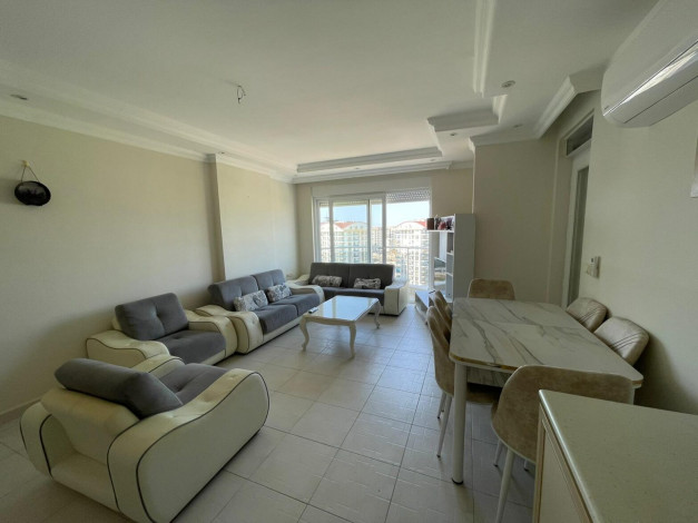 Меблированная квартира 2+1 с видом на горы и море в Махмутлар, 120 м2 - Ракурс 14