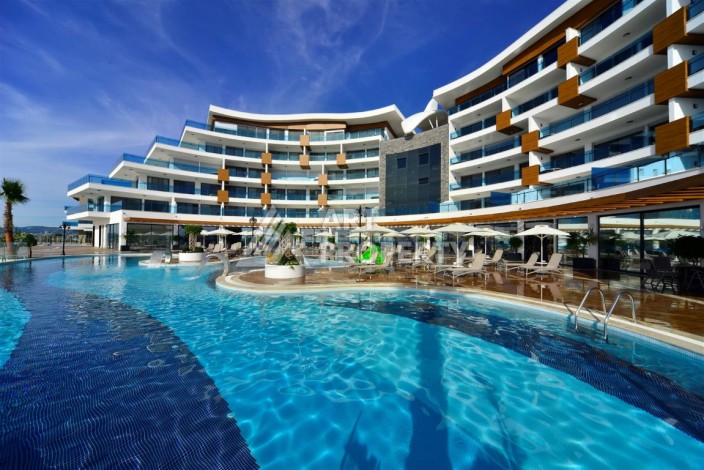 Квартира 1+1 с видом на море, 80 кв.м. Конаклы, Алания - Ракурс 1