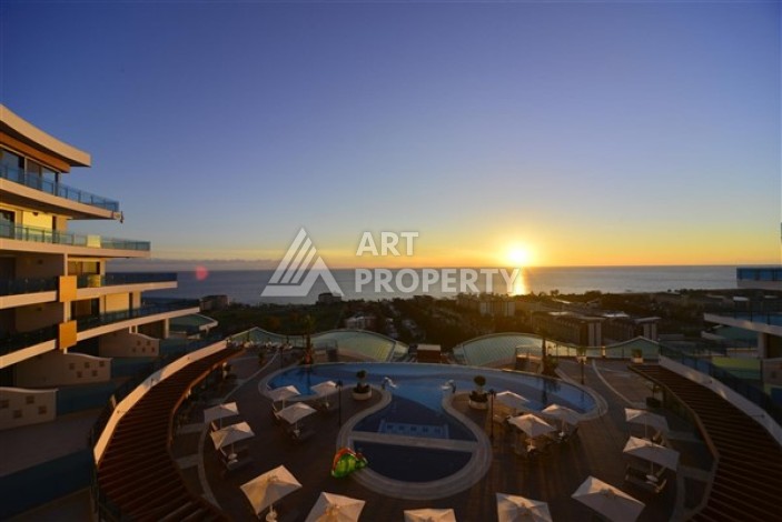 Квартира 1+1 с видом на море, 80 кв.м. Конаклы, Алания - Ракурс 11