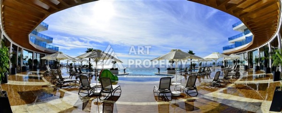 Квартира 1+1 с видом на море, 80 кв.м. Конаклы, Алания - Ракурс 20