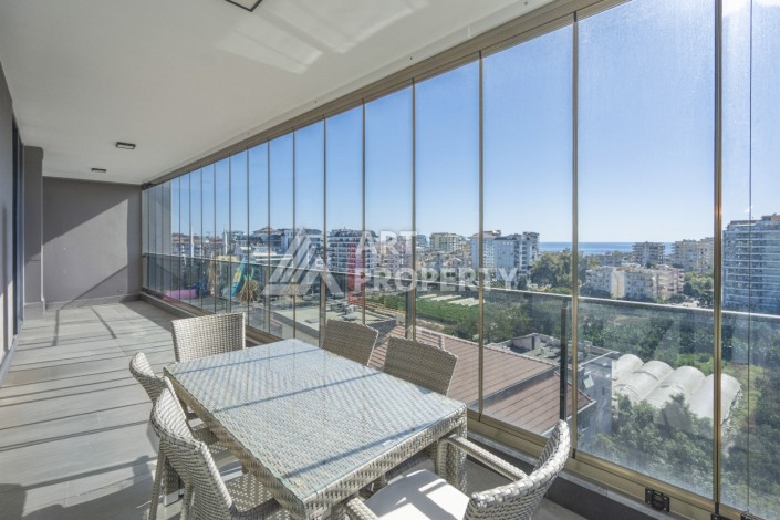 Шикарная квартира 2+1 с видом на море и большой террасой в Махмутларе - Ракурс 14