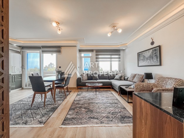 Квартира 2+1 на первой береговой линии в Махмутларе с панорамным видом на море - Ракурс 5