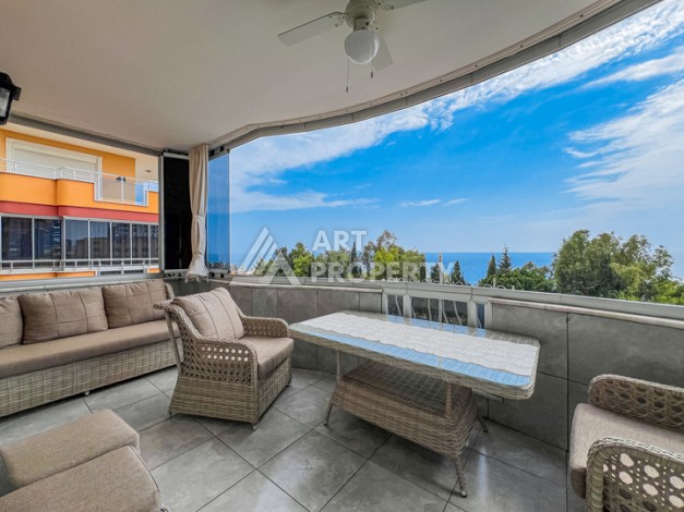 Квартира 2+1 на первой береговой линии в Махмутларе с панорамным видом на море - Ракурс 10