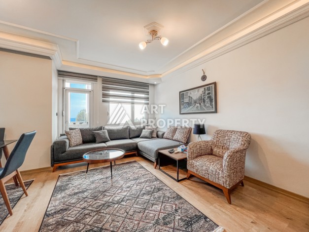 Квартира 2+1 на первой береговой линии в Махмутларе с панорамным видом на море - Ракурс 12