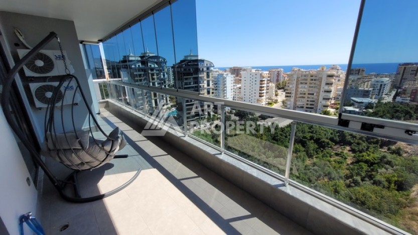 Просторная квартира 2+1 с видом на море в Махмутларе, 128 кв.м. - Ракурс 3