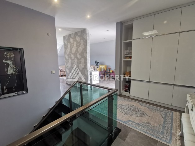 Дуплекс 2+1 с видом на горы в 350 м от моря в районе Оба - Ракурс 19