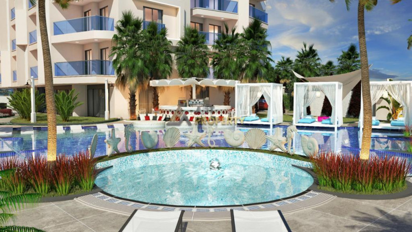 Квартира 1+1 в строящемся комплексе вблизи моря в центре Аланьи, 70м2 - Ракурс 21