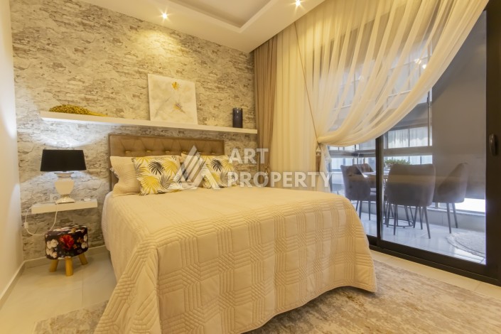 Меблированная квартира 1+1 в 150 м от моря. Каргыджак, Алания - Ракурс 1