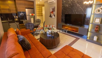 Стильная квартира 2+1 с дизайнерским ремонтом в элитном комплексе района Махмутлар - Ракурс 1